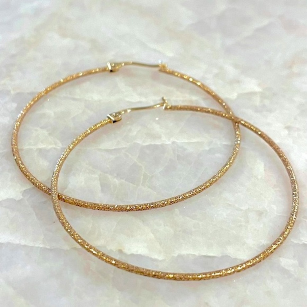 Pair of 14k Gold Hoop Earrings